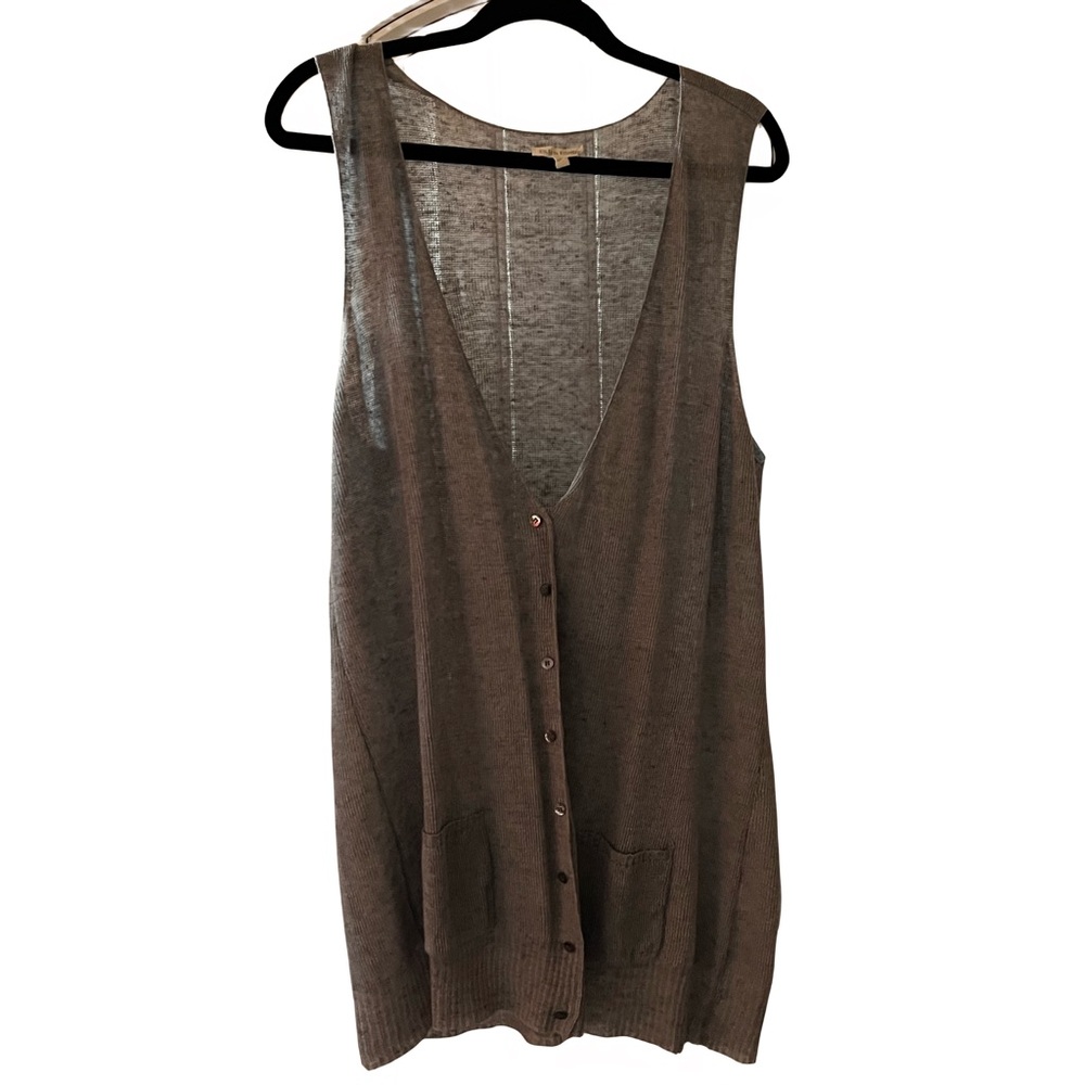 Eileen Fisher Gray Knit Vest